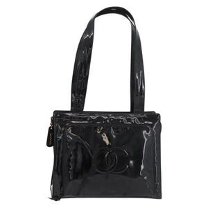 Chanel Cc Shoulder Bag Patent Leather Black Patent_Leather Shoulder Bag Bag
